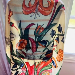 Giorgio Armani Scarf. 100% Silk. Floral. Colorful. 35”